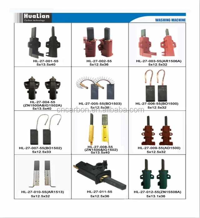 Hoover Euro Washer Motor Carbon Brush Pair Vision Hd41015501/washing