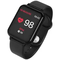 

2020 Newest Heart Rate Fitness Tracker Blood Pressure Monitor Men Women Bluetooth Smartwatch With Dual Earphone B57 Smart Watch