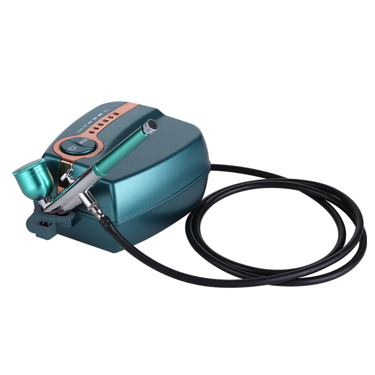 

Custom Mini air brush spray gun with compresor, Wood color