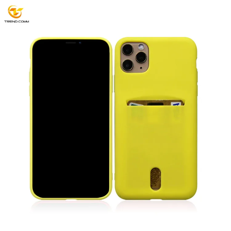 

Anti Shock Custom Phone Card Wallet Silicone Case For iPhone 11 Pro Max