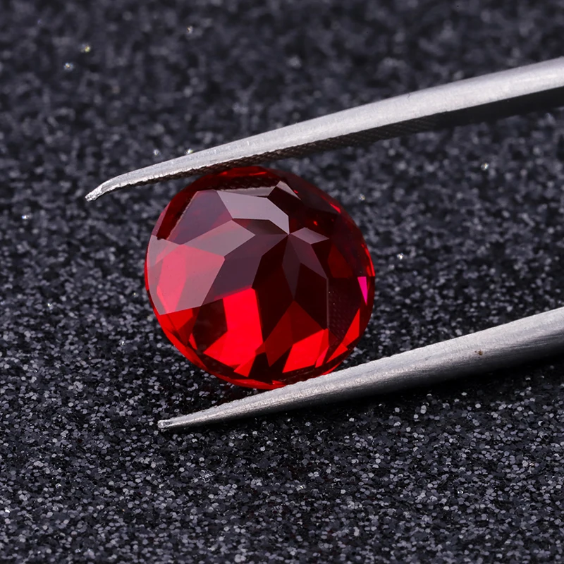 

4mm Round shape Lab grown Ruby Loose Gemstone wholesale price for ring setting