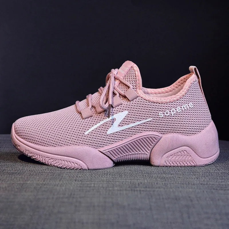 

Manufacturers Custom Women's Fashion Running Sport Sneakers, Pink,black,white