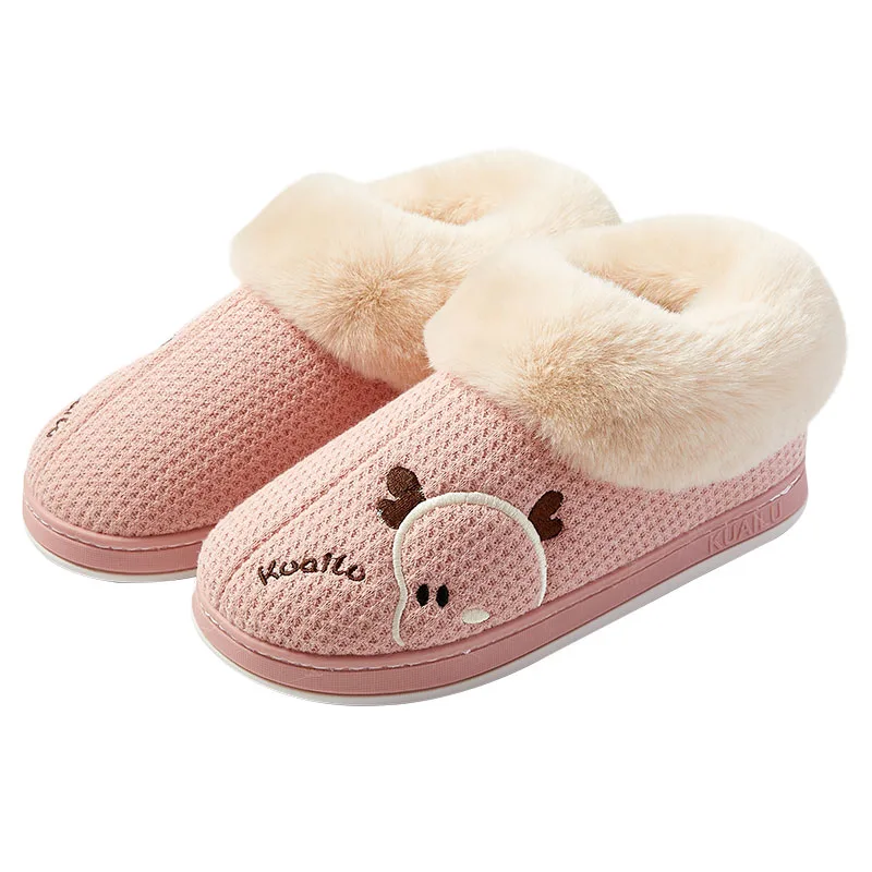 

New Fashion Comfortable Slides Slippers Women Indoor Warm Cotton Slippers, Solid color