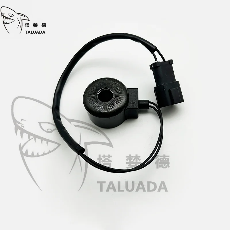 TALUADA Excavator Parts for  Komatsu PC60-5 Solenoid Valve Coil With Wires 1054 PC60 Solenoid Valve Coil 24V