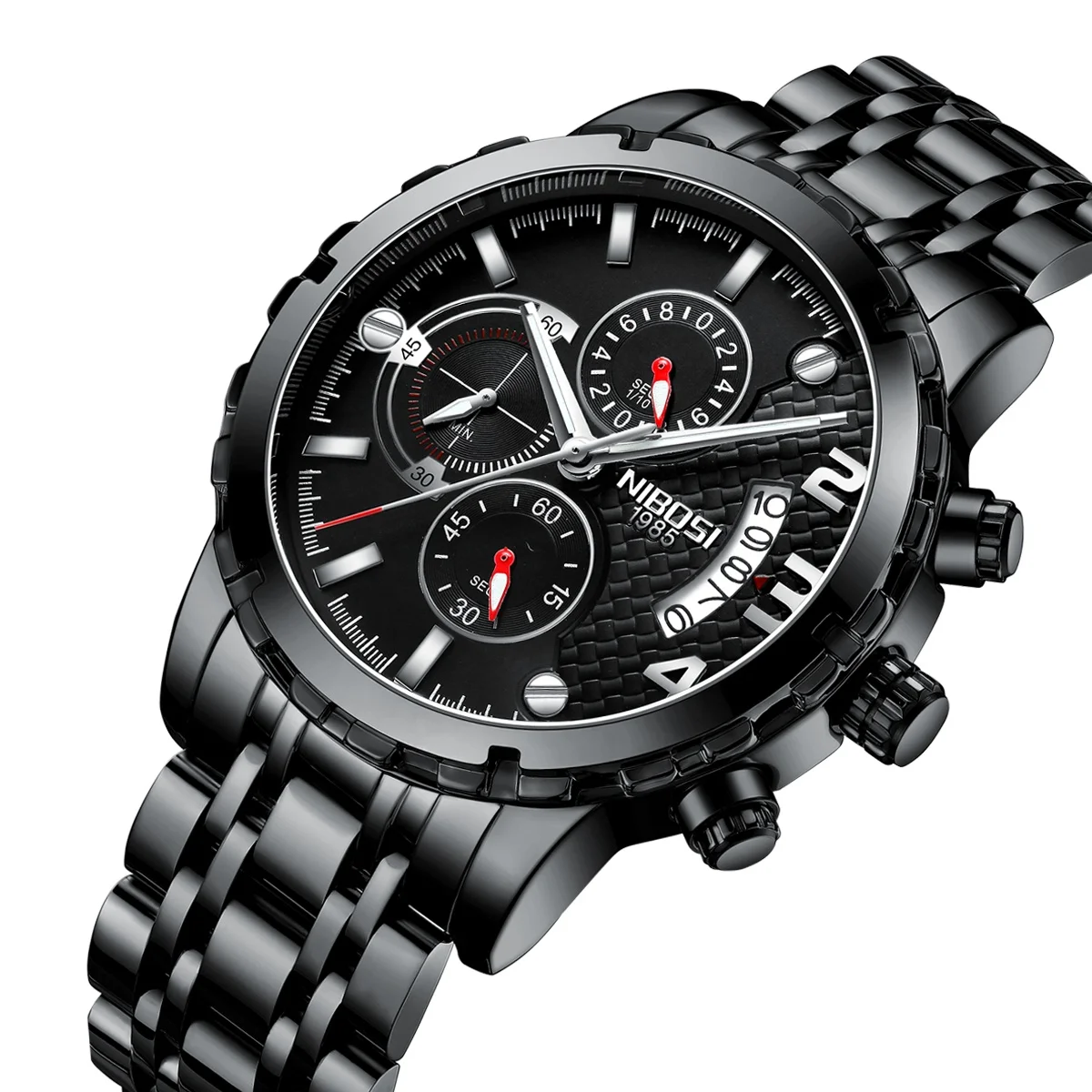 

wholesale NIBOSI 2356 Chronograph Men Watches Top Brand Luxury Sport/Military Watch Waterproof Stainless Steel Wrist Watch