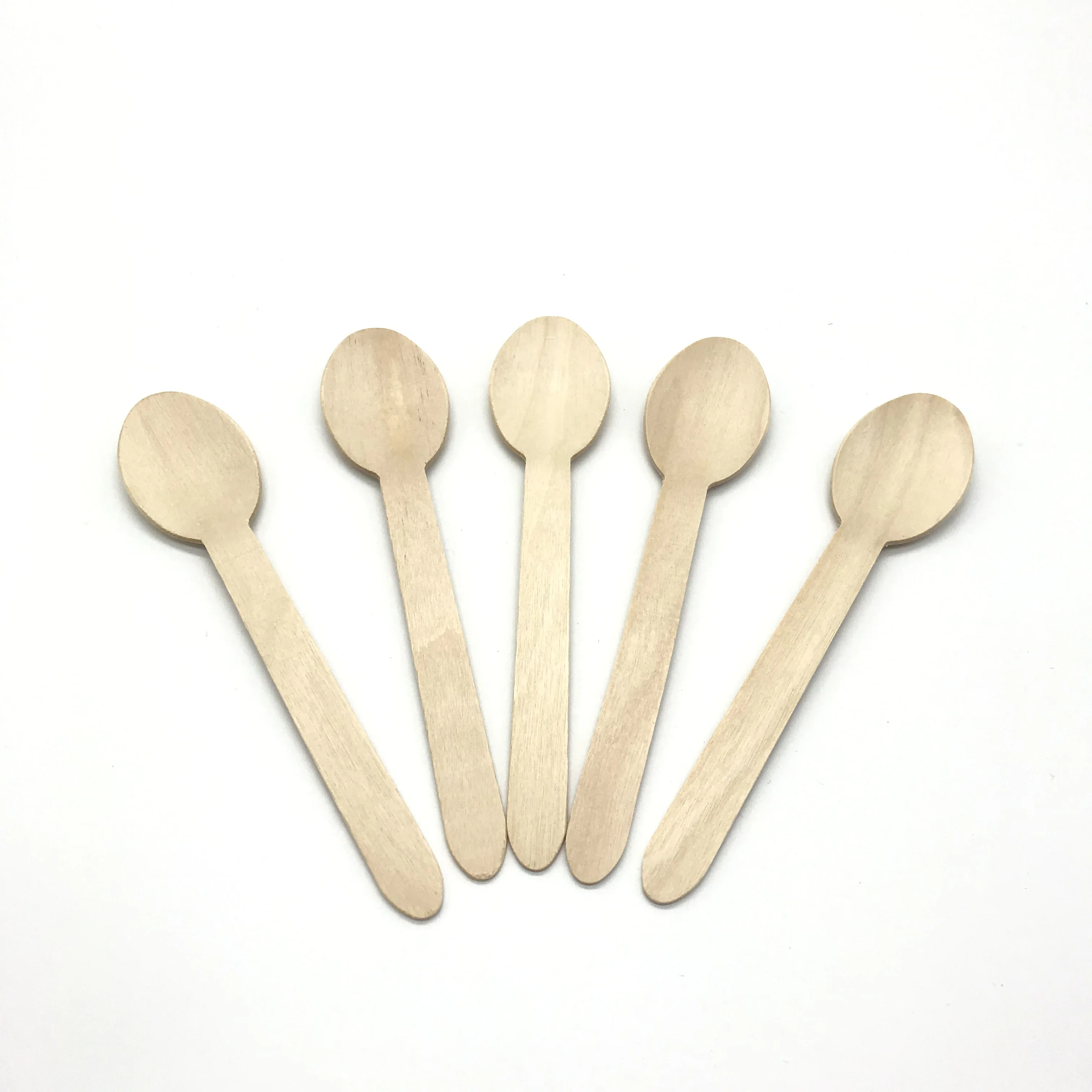 

Disposable Eco-friendly Birch Wood Flat Wooden Tasting Spoon Disposable Wooden Spoons