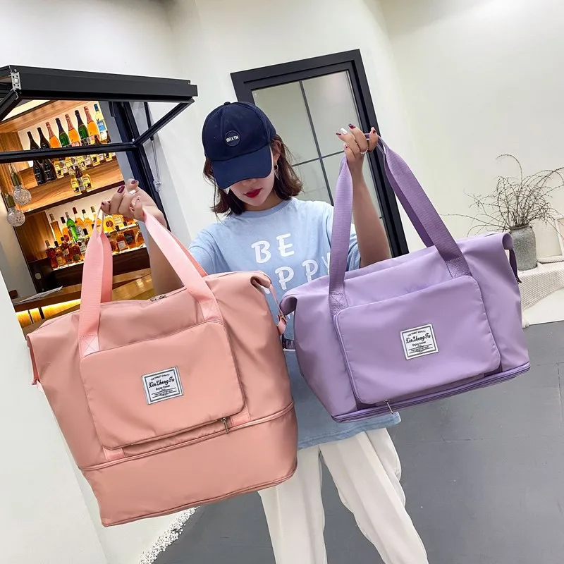 

New Large Capacity Folding Travel Bags Waterproof Tote Handbag Travel Duffle Bags Women Multifunctional Travel Bags, Customized color