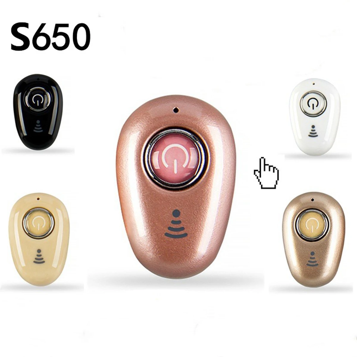 

Universal smart phone S650 Mini Wireless BT 4.0 headset Stereo Invisible earbuds Music Movie Earbuds