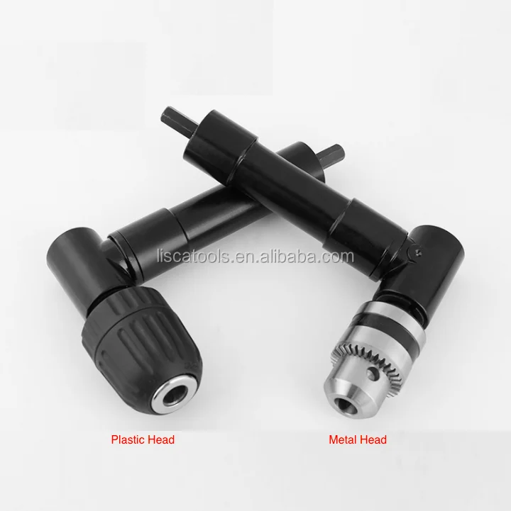 90 Degree Right Angle Drill With Keyed Chuck Attachment Drive Adapter Power Tool 