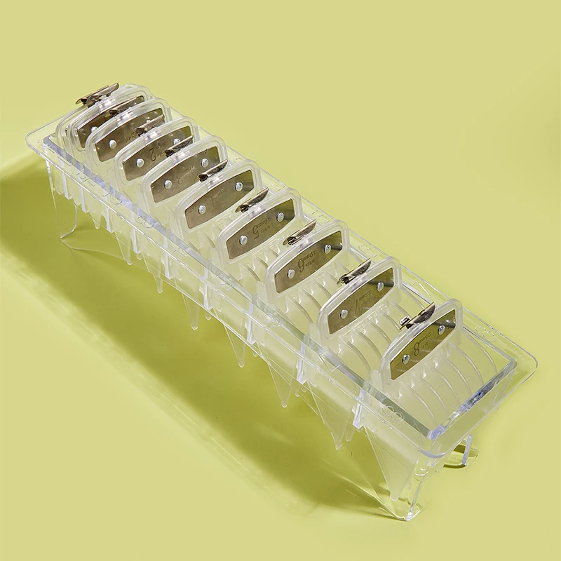 

wan mei Transparent 10 piece limit comb hairdresser hairdresser positioning comb electric push shear ferrule wall universal