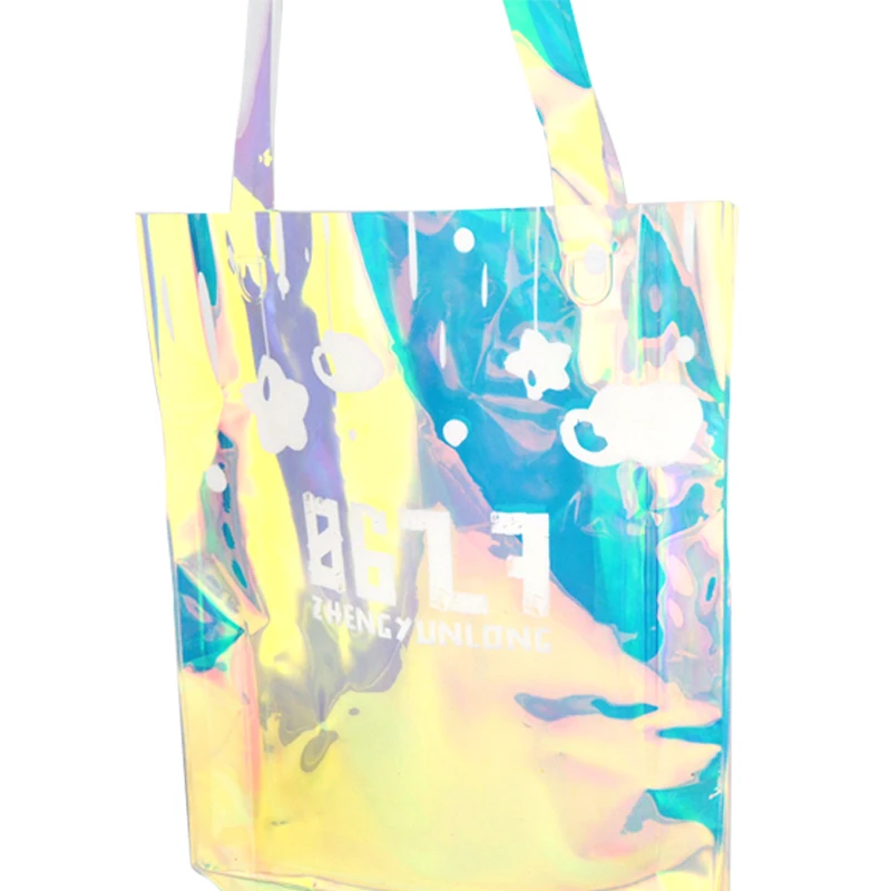 

soft single shoulder shopping bag glimmering TPU bag ladies shoulder bag for shopping