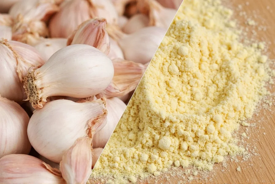 Delicious meal with garlic
