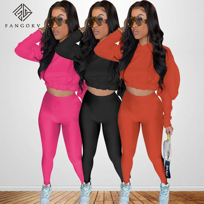 

Women Two 2 Piece Set Outfits Elegant Lantern Sleeve Tops and Legging Pants Sport Yoga Matching Set Vintage Tracksuit