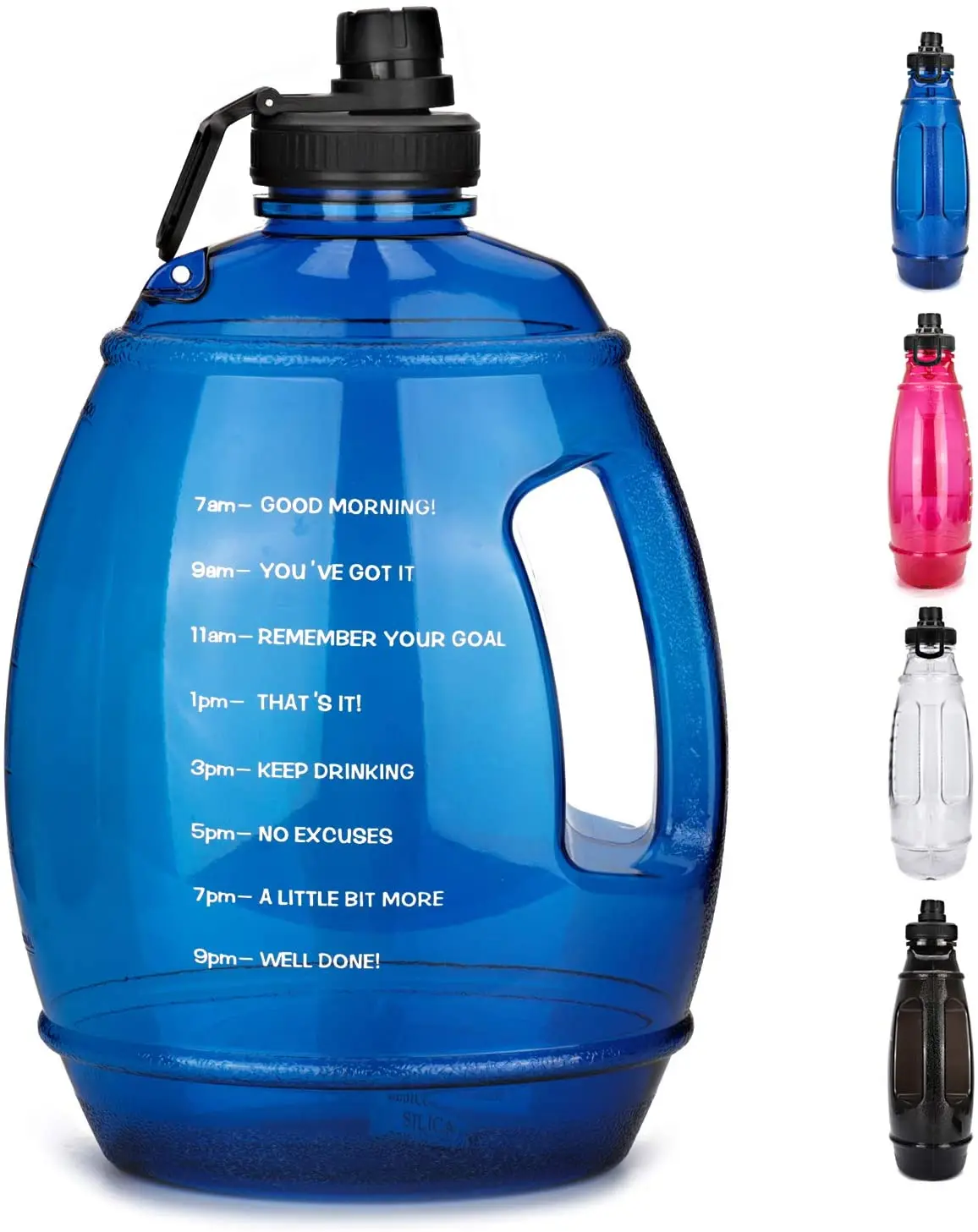 

Leakproof 3.78L BPA Free 1 Gallon Fitness Sports Water Bottle with Time Marker