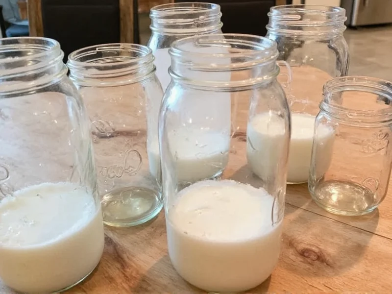 Homemade ice melt ingredients in mason jars on wooden table