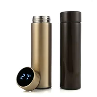 

August smart drinking water bottle termo led, led touch screen thermos, touch water bottle smart water bottle termos con led