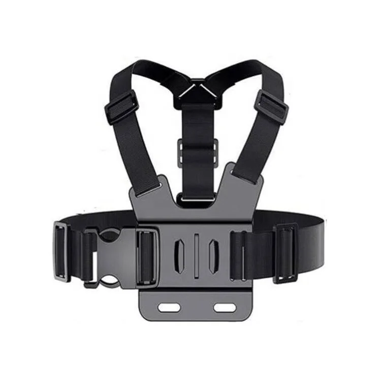 

Adjustable Chest Strap Mount Elastic Chest Harness Action Camera Body Belt Shoulder Strap with Quick Release Mount for Go Pro, Black