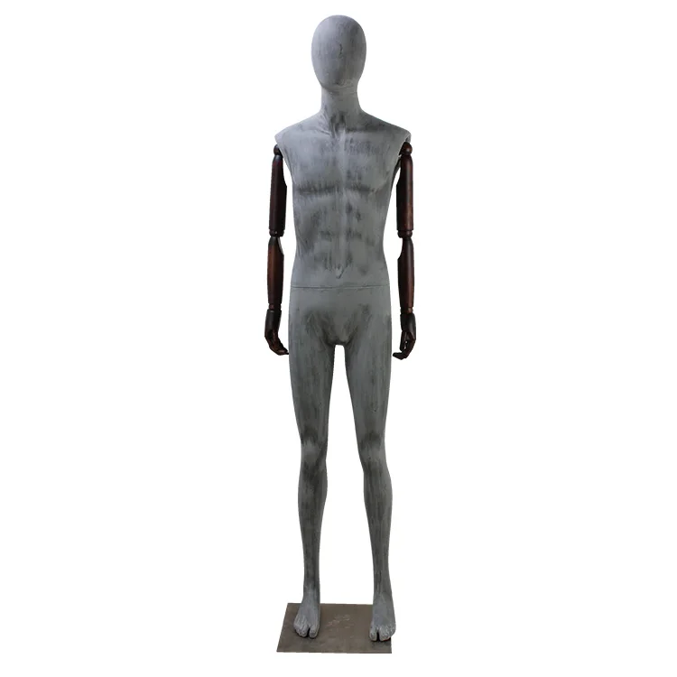 

New product cement color male window display fiberglass adjustable mannequin