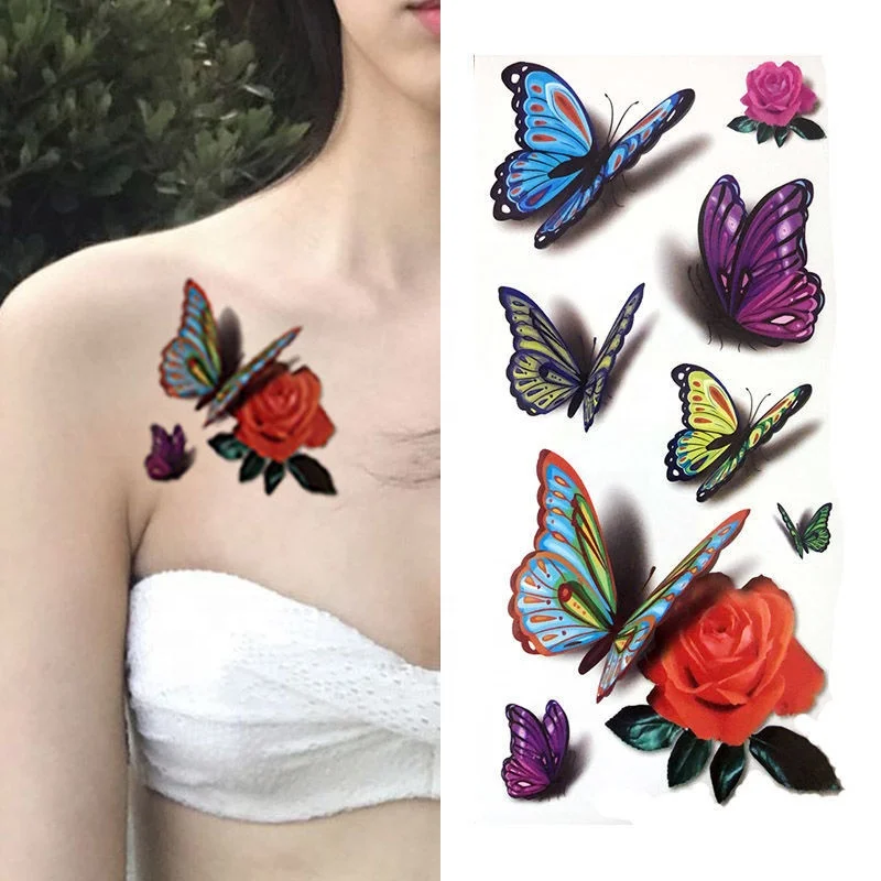 

Sexy Aesthetic Arm Tattoo Sticker Rose Waterproof Tattoo Sticker, Picture