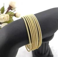 

Custom Charm classic gold guitar string jewelry spring bangle bracelets for women