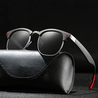

Custom logo ray band sunglasses square semi-rimless frame polarized driving glasses round frame sunglasses premium quality