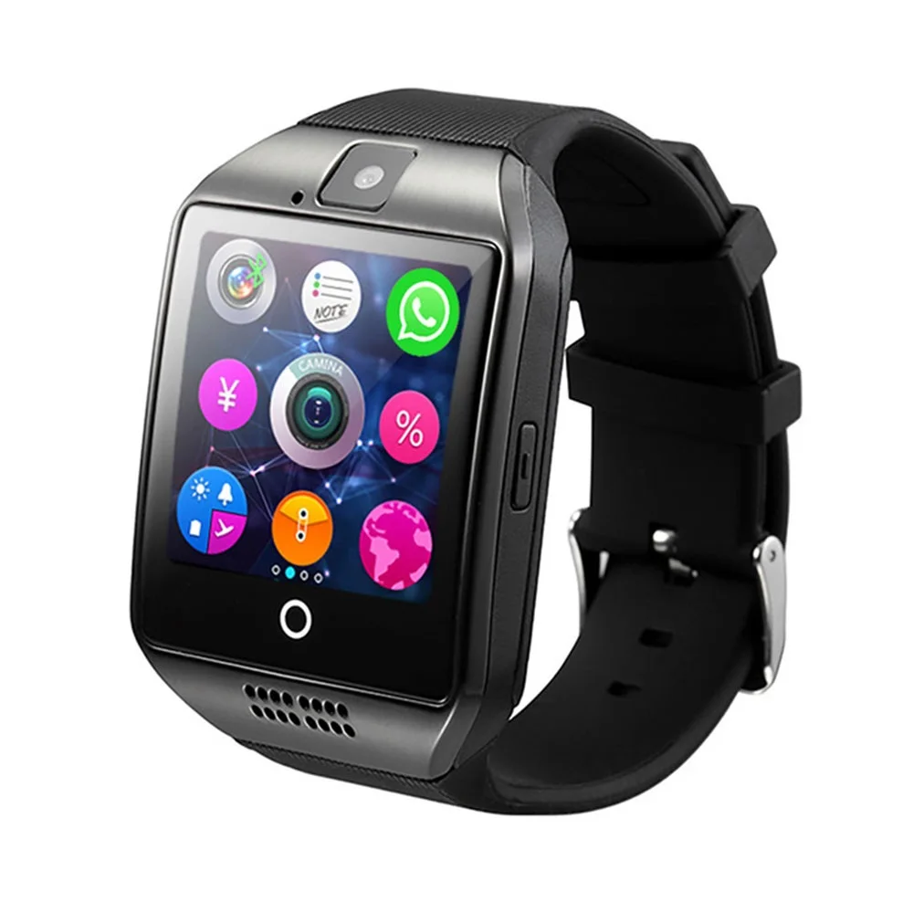 

Manufacturer front camera smart watch q18 smart watch phone with sync message browser anti lost