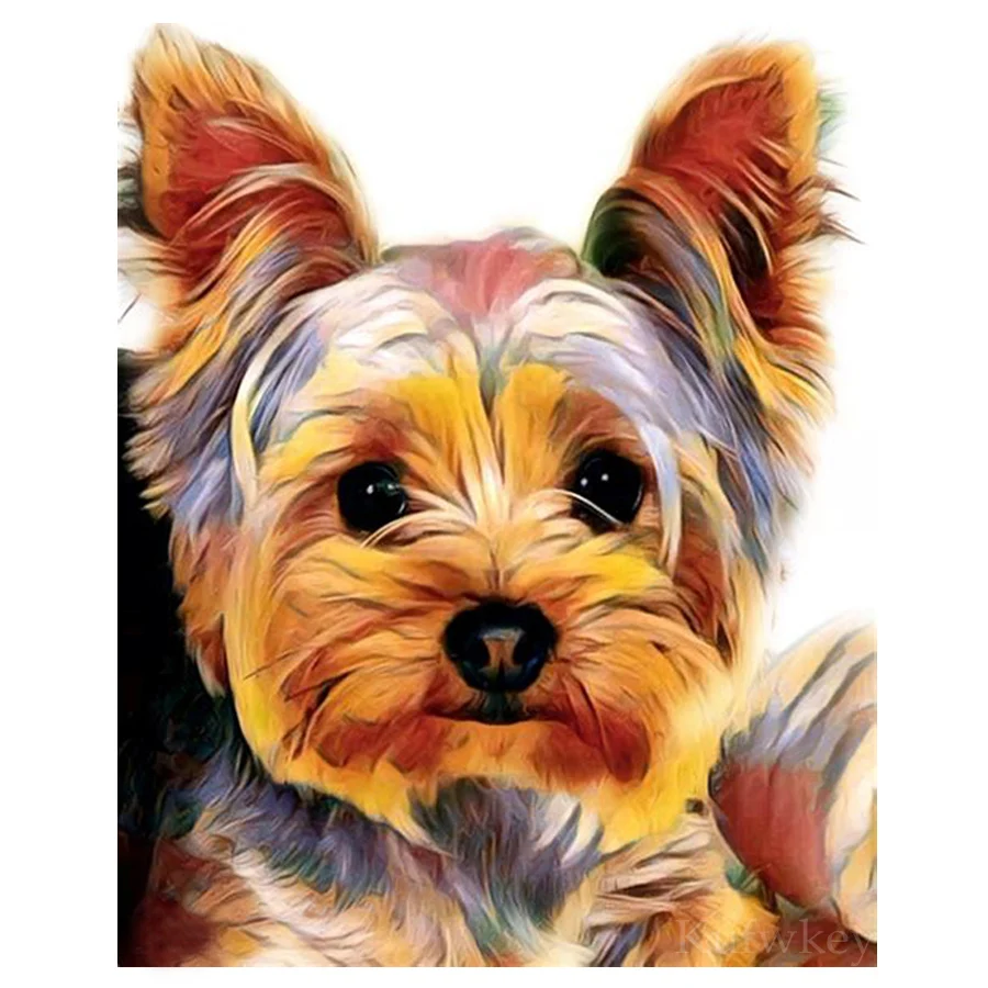 

Terrier Dog Rhinestones Embroidery 5d Diy Diamond Painting Cross Stitch Full Square Drill Mosaic Kit Home Decor Wall Art