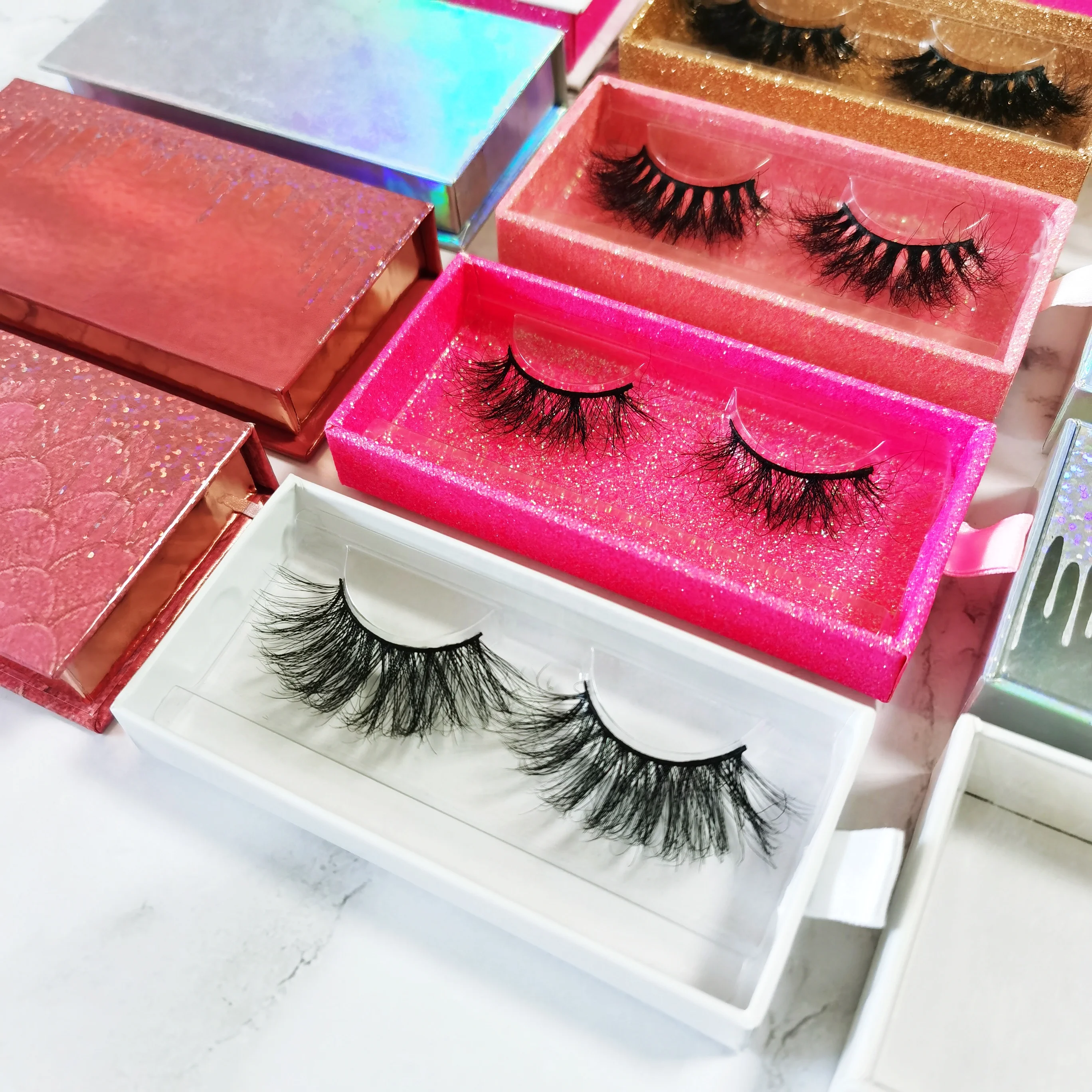 

private label siberian extra fluffy mink eyelash strips 18mm mink eyelashes boxes bulk with wholesale eyelash custom label box