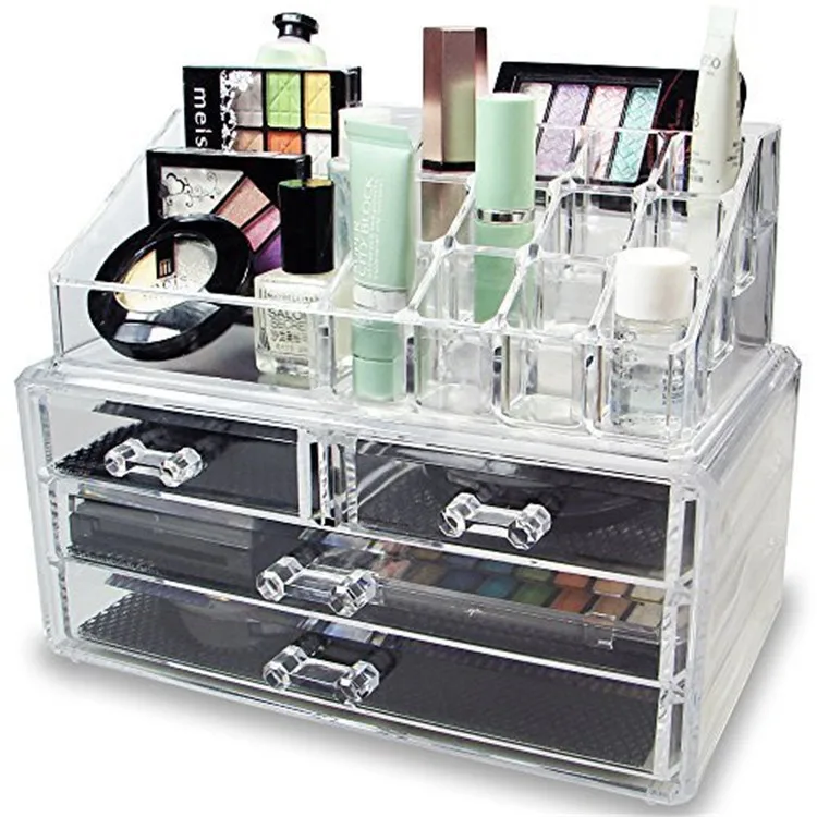 

plastic cosmetics make up Jewelry storage display containers clear makeup storage organizer acrylic, Customized color