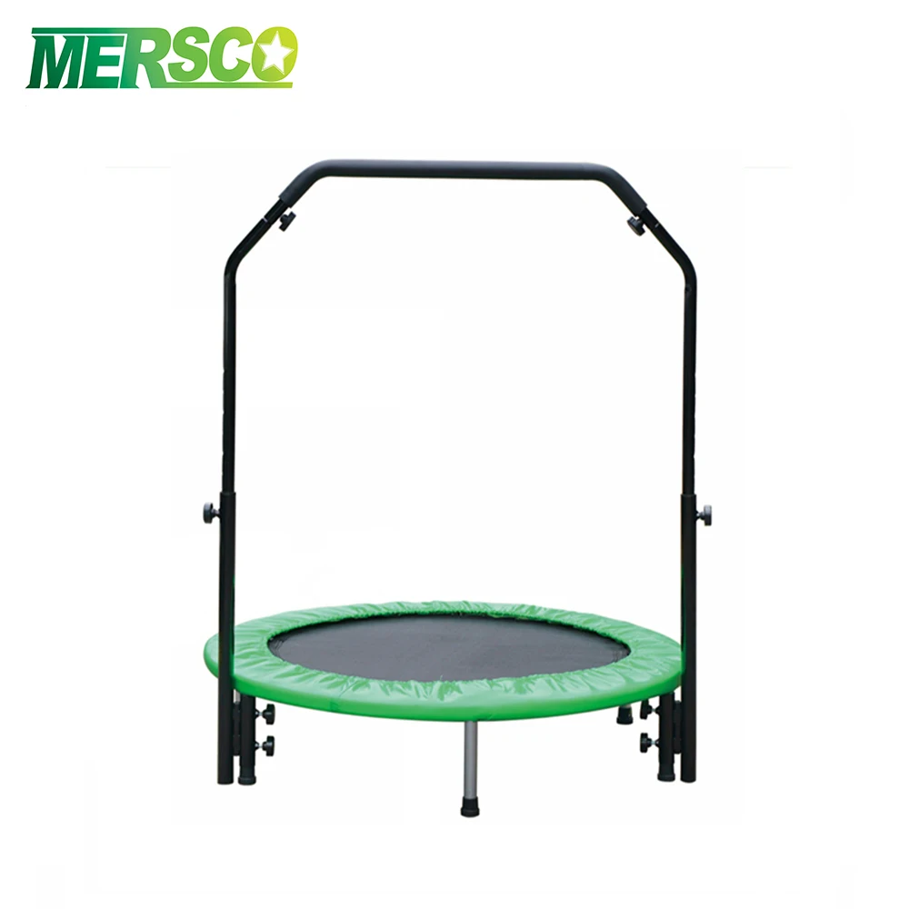 

Indoor Fitness 40 Inch Round Mini Foldable Spring Trampoline With Adjustable Handle Folding Trampoline, Blue/green/red/black/orange/yellow