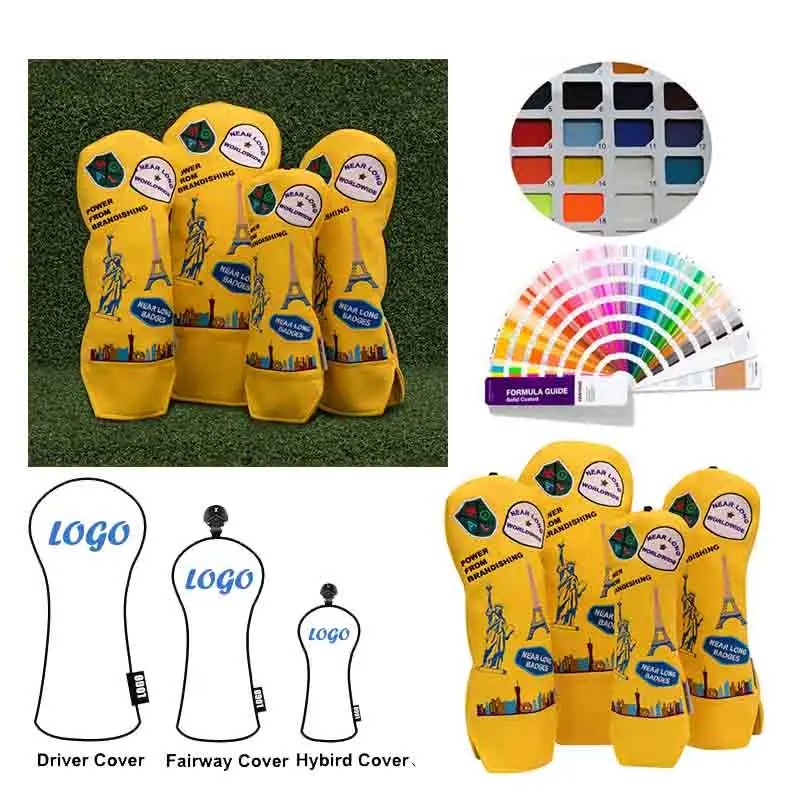 

Hot Sale New1 3 5 Ut Elastic Band 4 Piece Wood Headcover Golf Accessories For All Brand Clubs