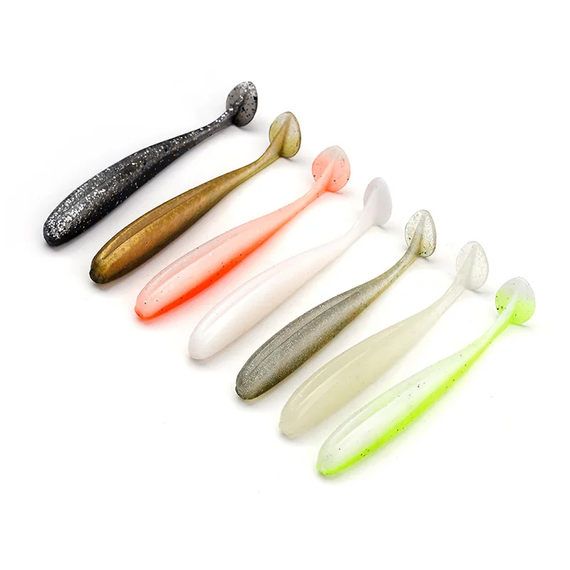 

Factory custom bulk shad artificial worm T tail fishing lure swim plastics soft baits
