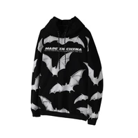 

Streetwear Dance Custom Design Bat Printing Unisex Loose Raglan Hoodies