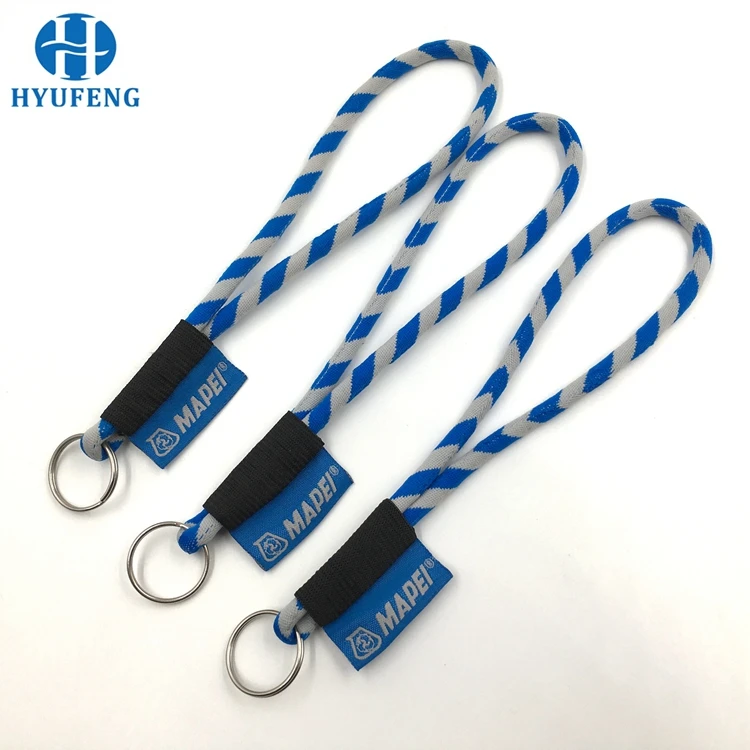 
Custom print logo woven polyester fabric key ID card holder rainbow lanyard with clip/buckle no minimum order 
