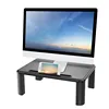 Black Wooden Desktop Screen Support Raising Monitor Stand Laptop PC Computer Monitor Riser Organizer