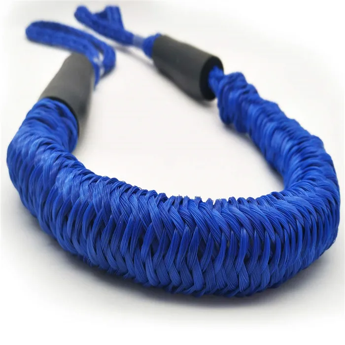 blue color bungee dock line elastic inside boat rope