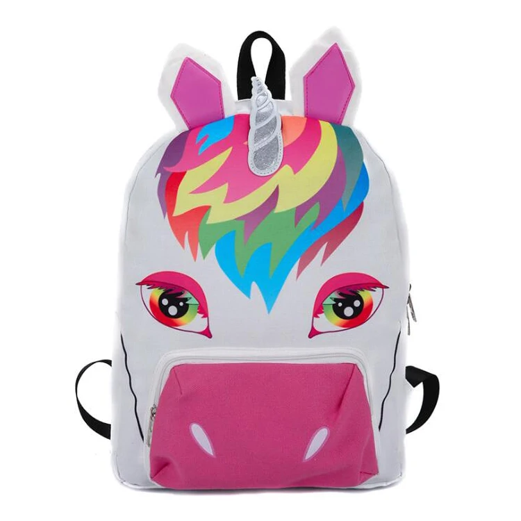 

Backpack Book Bag School Bag Print Durable Canvas Cute 3D for Teenage Girl Waterproof Polyester Fashion Unisex Zipper & Hasp, As sample or customzied