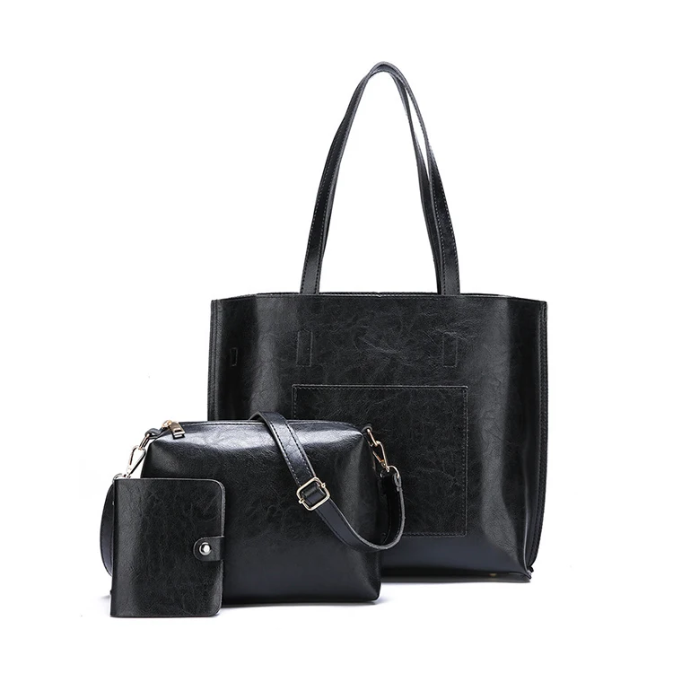

pu leather bag sets 3 piece handbags purses and handbags shoulder bag