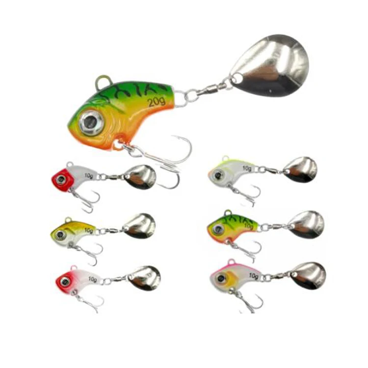 

Rotating Metal VIB vibration Bait Spinner Spoon Fishing Lures 5/10/15/20g Jigs Trout Winter Fishing Hard Baits Tackle, 6 color available