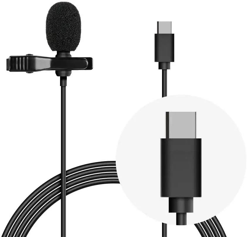 

Portable Lavalier Easy to use high quality lapel mic for micro type usb HiFi voice condenser lavalier microphone