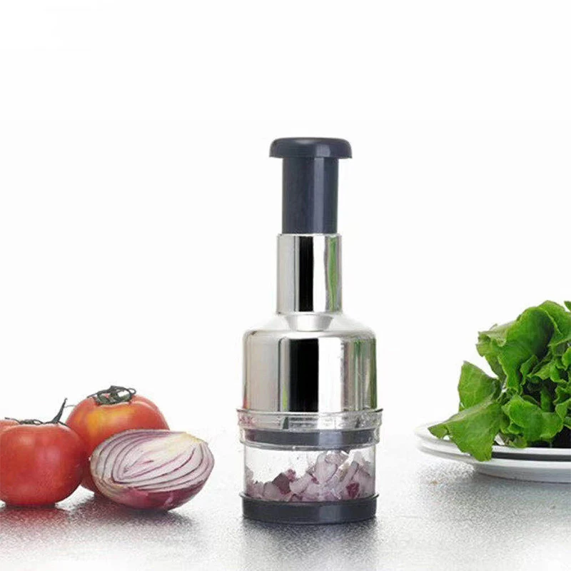 

Multifunctional vegetable cutter kitchen utensils stainless steel garlic pounding device, As photo