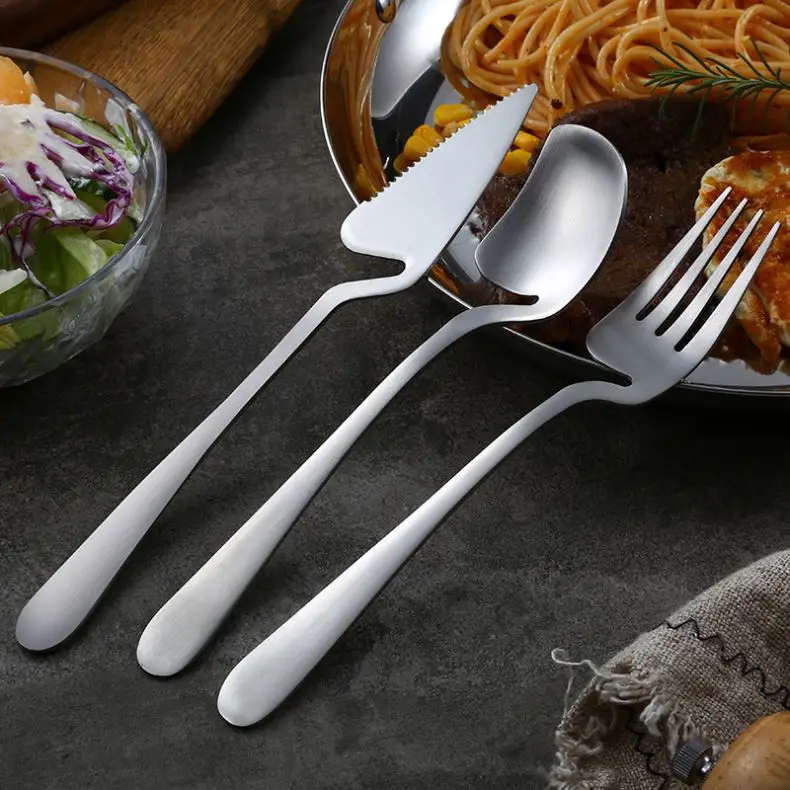 

Patented Design SUS SS 304 Food Grade Stainless Steel Hanging Knife Fork Spoon Cutlery Set, Sliver