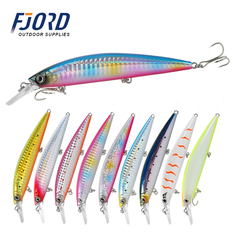 

FJORD high quality 110mm 37g 3d eyes for heavy minnow fishing lure wobbler lure Sinking Saltwater Bait Tackle