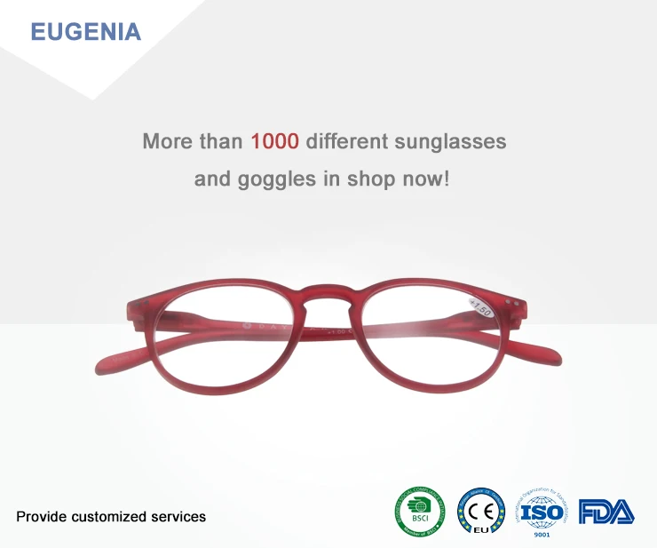 EUGENIA Hot Sale Round Plastic Latest Frames Optical Reading Glasses