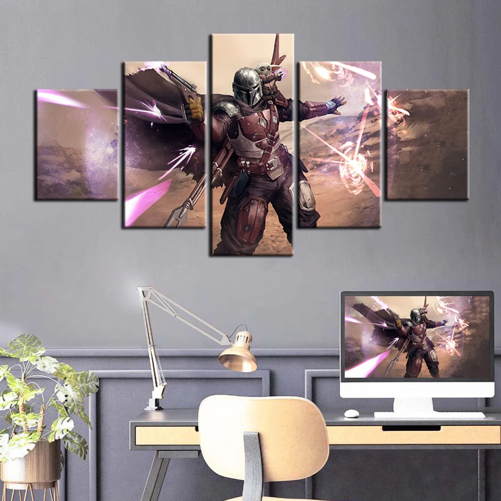 

Baby Yoda Poster The Mandalorian Wallpaper Canvas Art Paints Wall Stickers Home Decor Christmas Gifts Bedroom Decoration Murals, Multiple colours