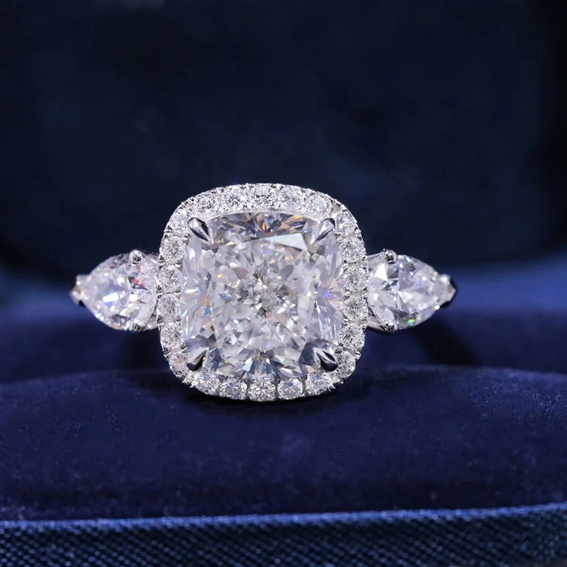 

New Crystal Engagement Rings for Women Simple Elegant Design Female Wedding Gift Trendy Jewelry Wholesale, Picture shows