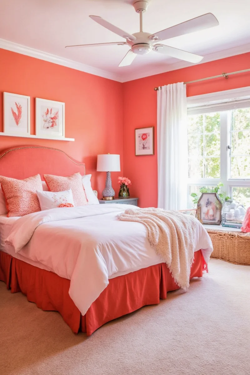 Coral bedding set