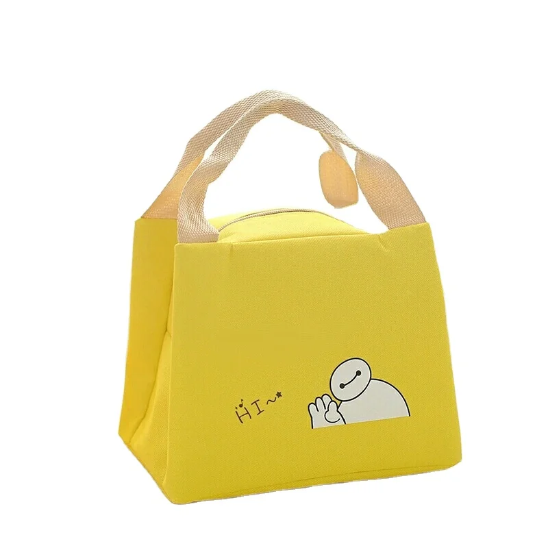 

Wholesale Handbag lunch box bag stylish thickened insulated lunch bag small milk bottle cooler bag, Blue,yellow,pink