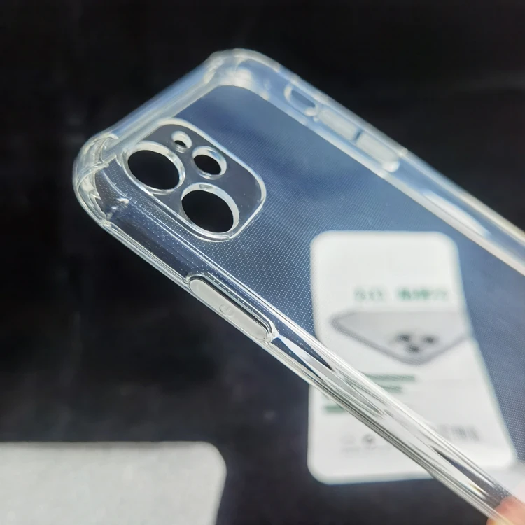 

High Quality Soft 2.0mm Transparent TPU Clear Camera Protection Hole Design Silicone Phone Cover Case For Iphone 11 Pro Max