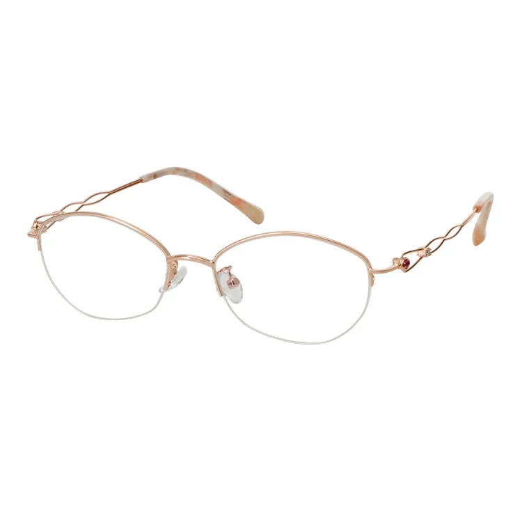 

Optical Semi Frame Metal Spectacles Womens Eye Glasses 2020 Gold Frame